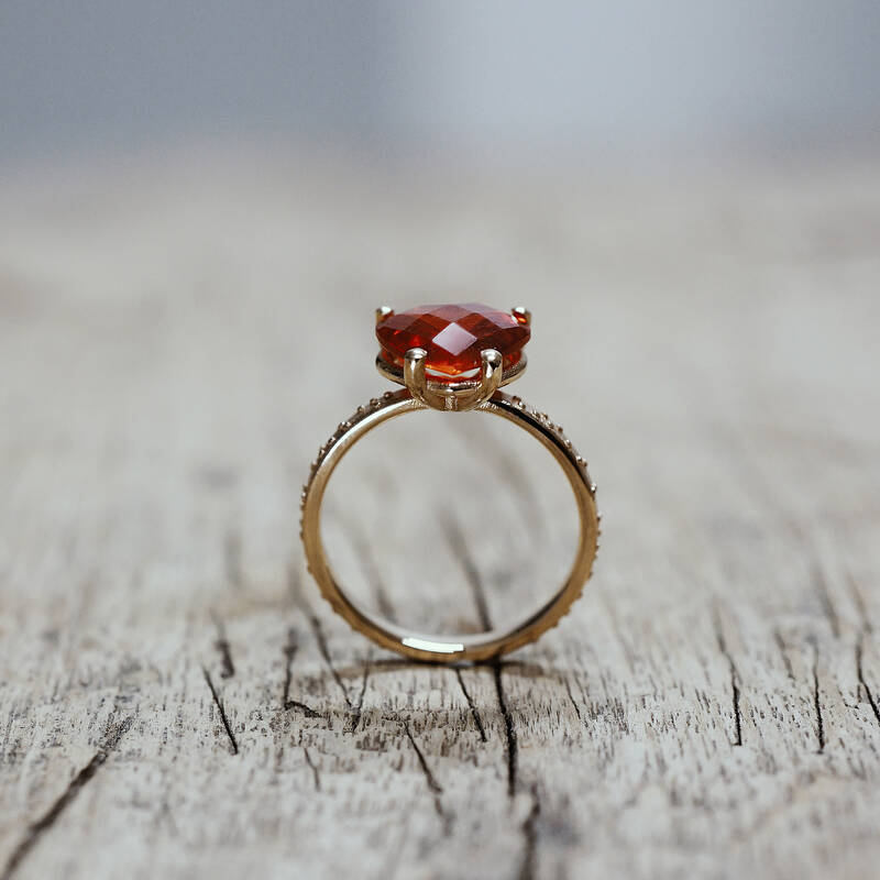 FINGERGLÜCK - Ring Déjà-vu, Gelbgold mit Zirkon