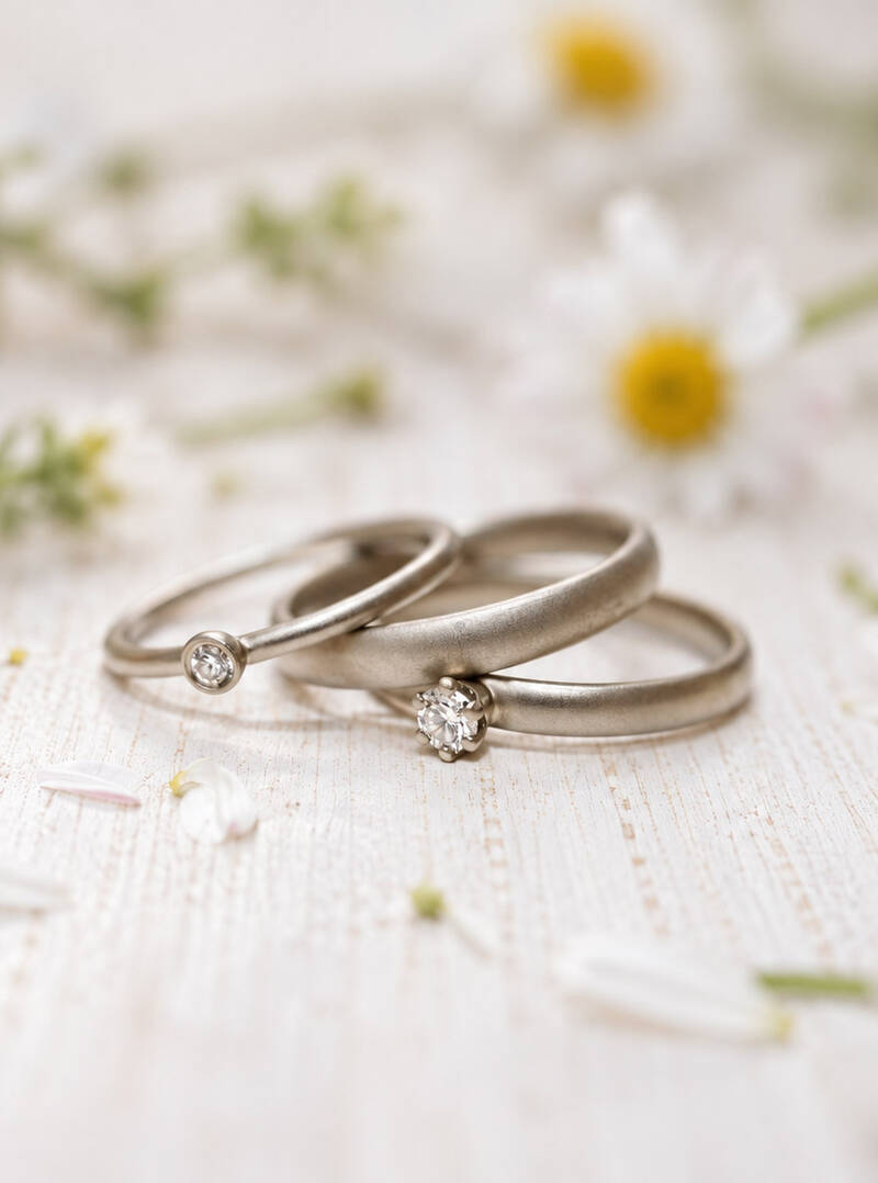 FINGERGLÜCK - Verlobungsringe Solitär mit Diamantrose FINGERGLÜCK - Verlobungsringe Solitär mit Diamantrose
